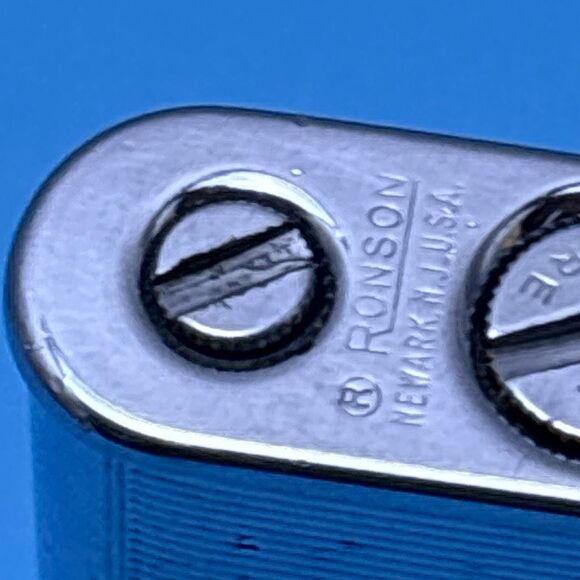 Vintag 1940s Ronson Whirlwind pocket lighter art deco windbreak chrome S flame - Picture 6 of 6